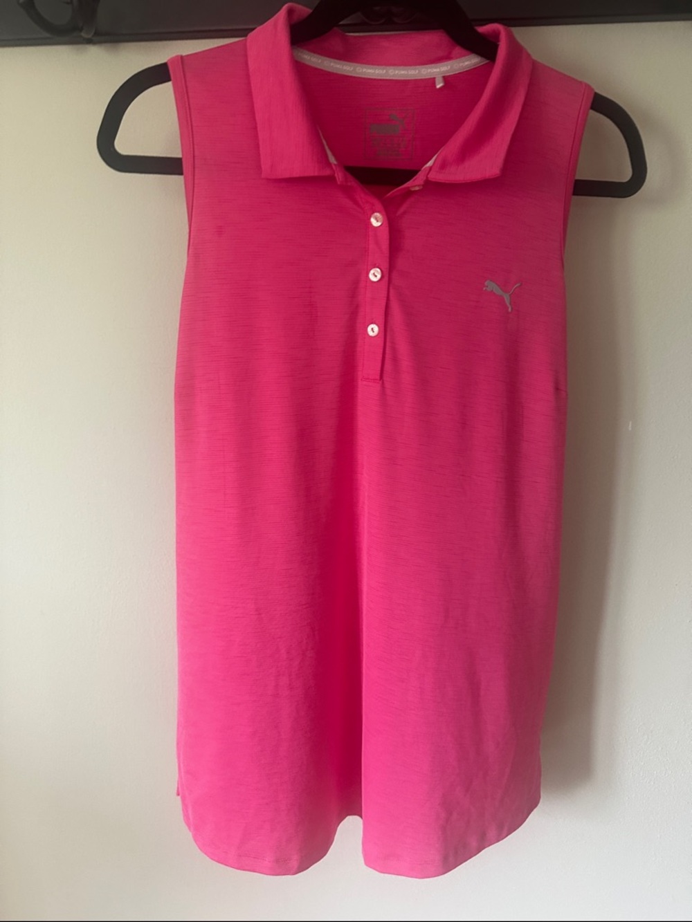Puma Women’s Sleeveless Polo Golf Tank Top - Bright Pink